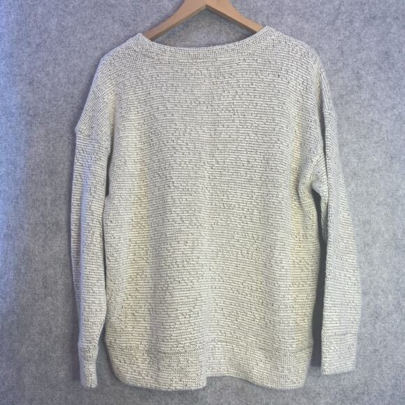 Lou & Grey for Loft Size Large Gray Marled Sweater Soft Knit Pullover - Picture 9 of 11